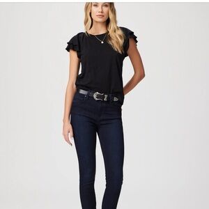 PAIGE Women's Dark Blue Jeans